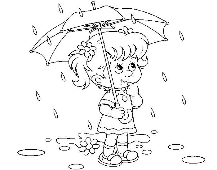 Deszczowa Pogoda kolorowanki